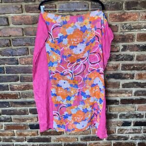 Eyeful Pink Multicolor Floral Infinity Scarf Women's